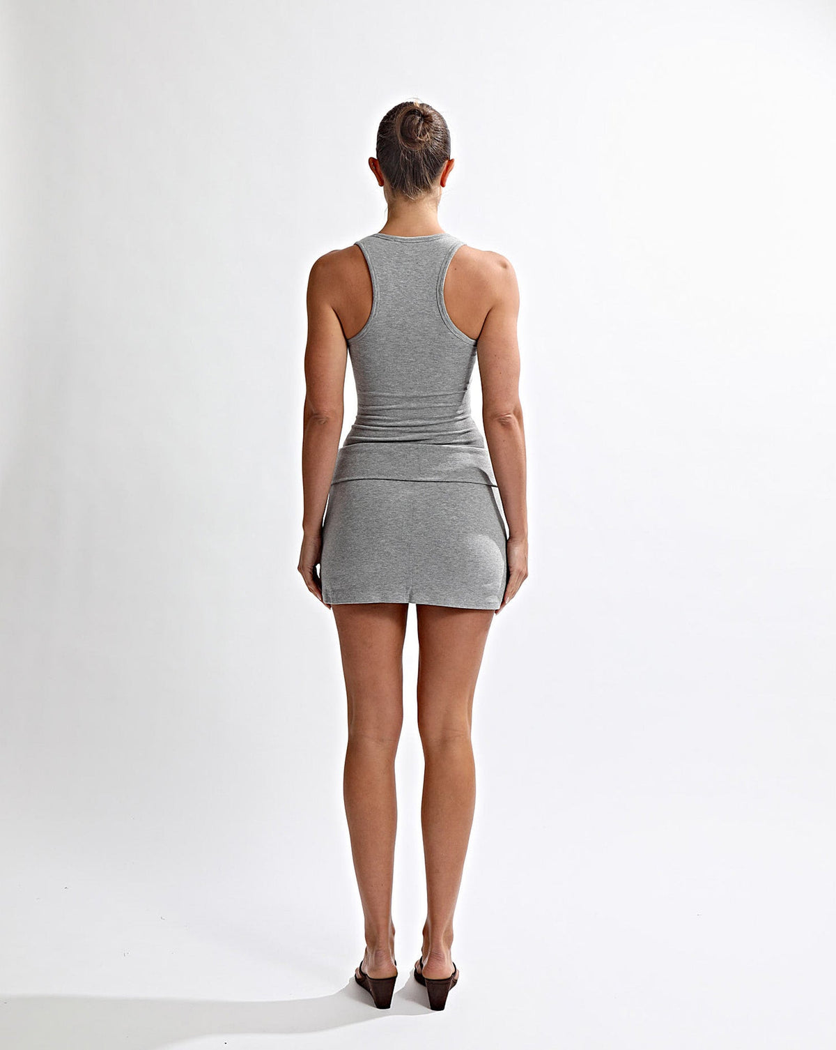Amelia Mini Skirt Grey Marl